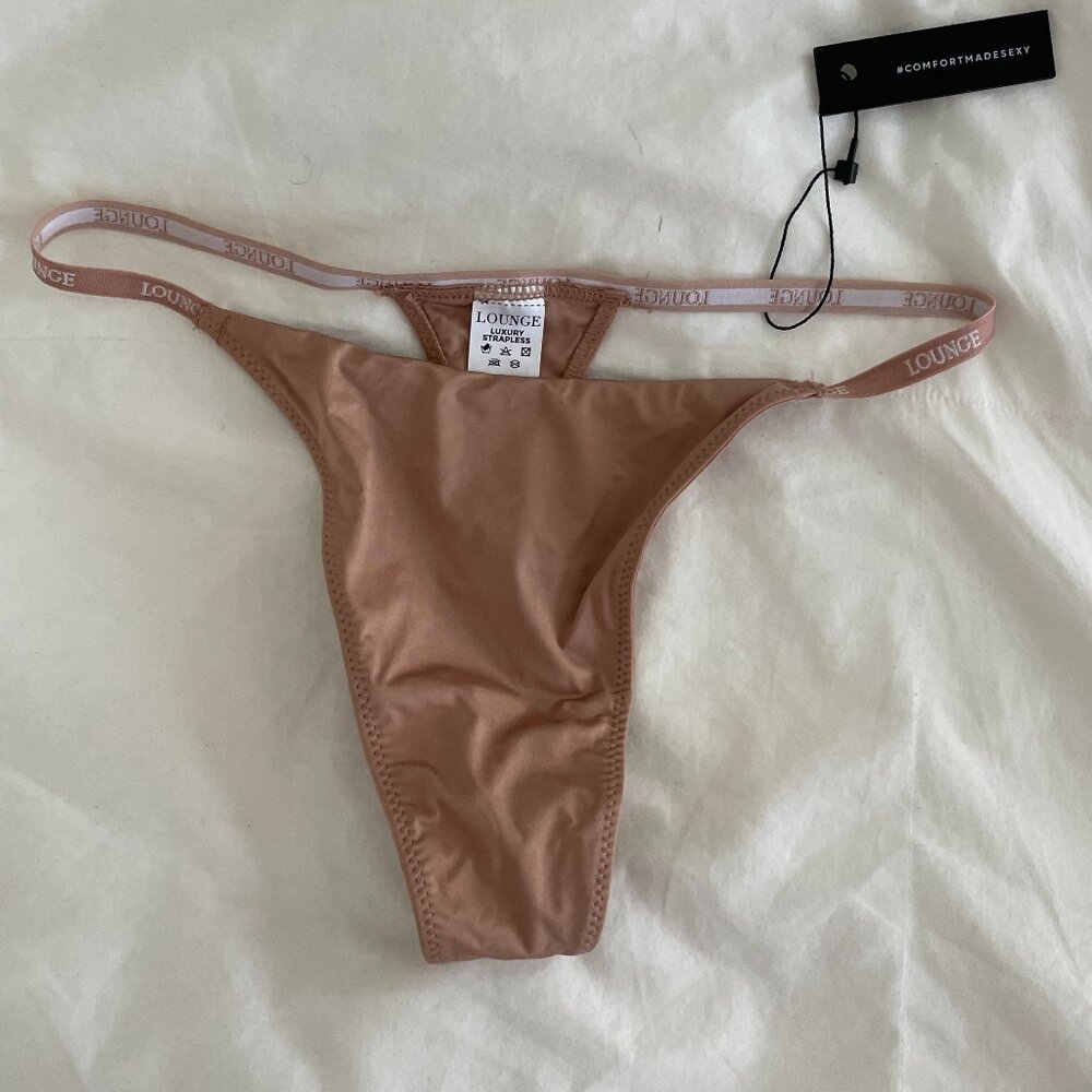 Lounge Thong in Beige Size Small New With Tags